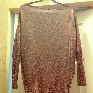 Gold off the shoulder party dress